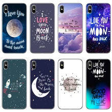 С надписью «I Love You To The Moon And Back(для iPhone 11 pro XR X XS Max 8 7 6s plus SE 5S 5c iPod Touch 5 6 Чехол