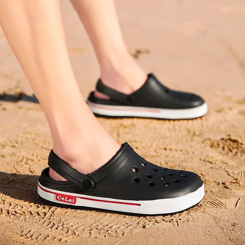 2020 New Croc Shoes Beach Sandals For Men Summer Shoes Crocks Slipper Casual Clogs Blue Comfort Men Shoes Cheap Light EVA Crocse