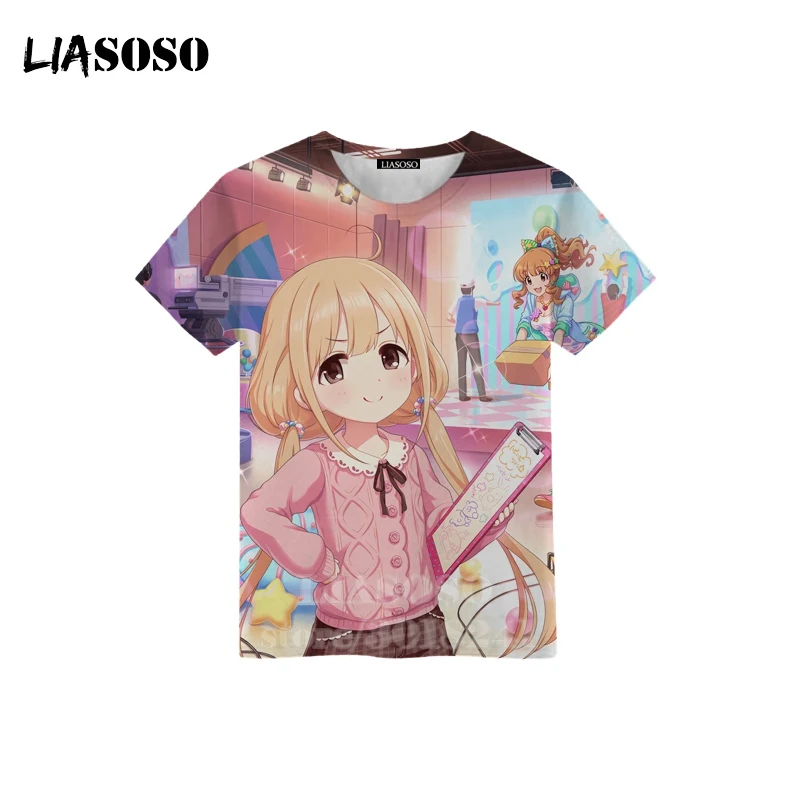 LIASOSO/детская футболка для девочек с 3D принтом «Ogata Zhihuli», «Idol Master», «Золушка», детский топ для мальчиков и девочек, свитер для подростков, B173-10 - Цвет: 2