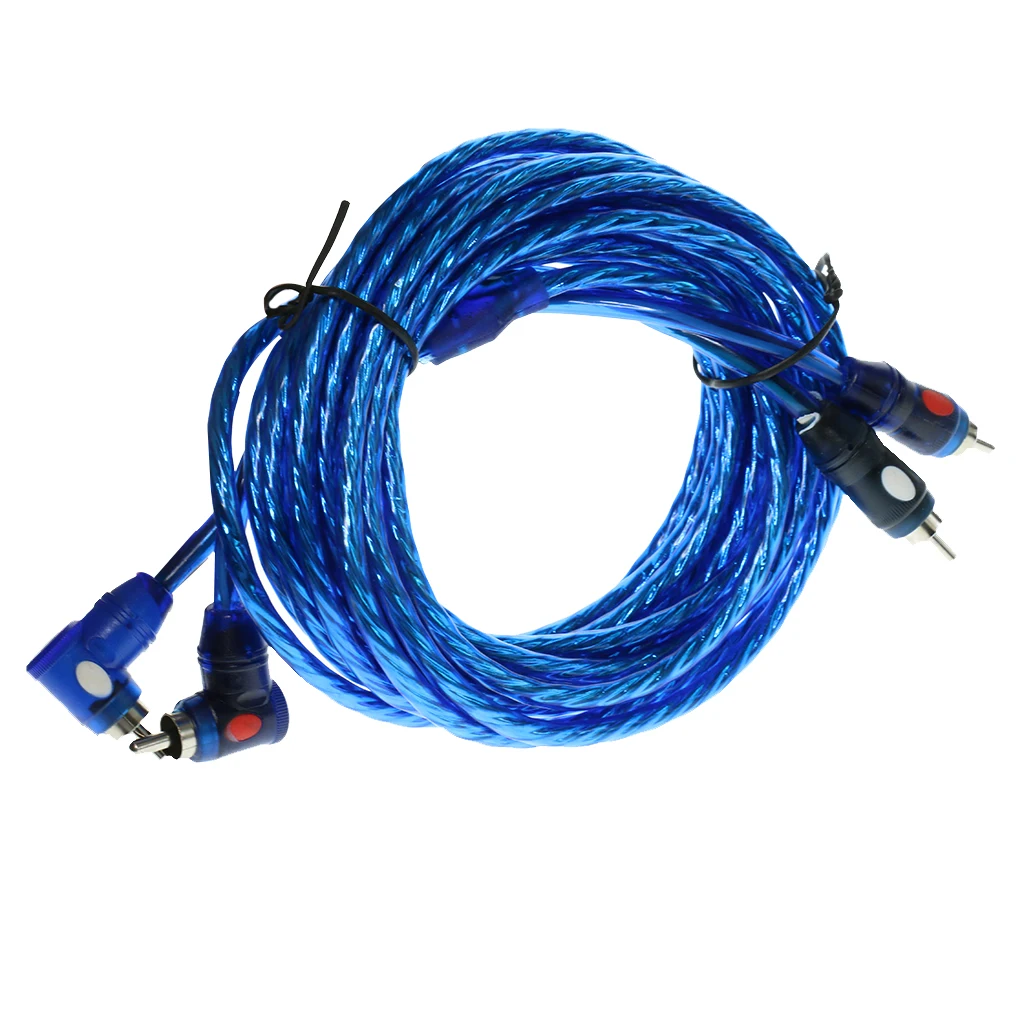 High Quality 4.5 Meters Male RCA Car Audio Power Cable Conversion Kit for DVD Player, Subwoofer, Digital Satellite Receivers