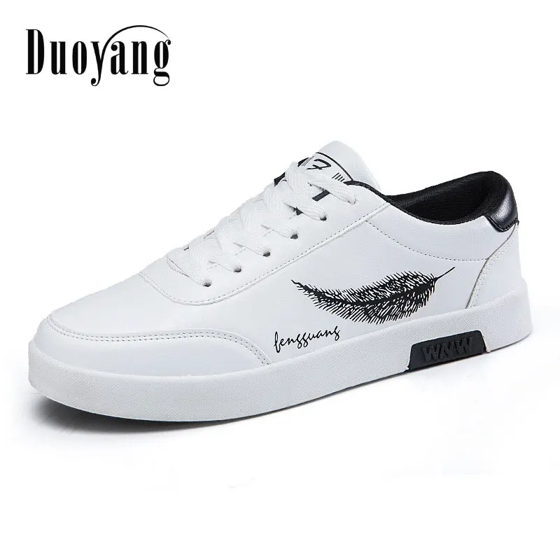 led feather pattern breathable sneakers