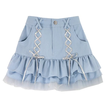 Kawaii Lolita Lace Bandage Skirt 6