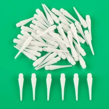 

50PCS Durable Soft Plastic Tips Points Needle Replacement Dart White Parts New Safety plastic dart head accessories