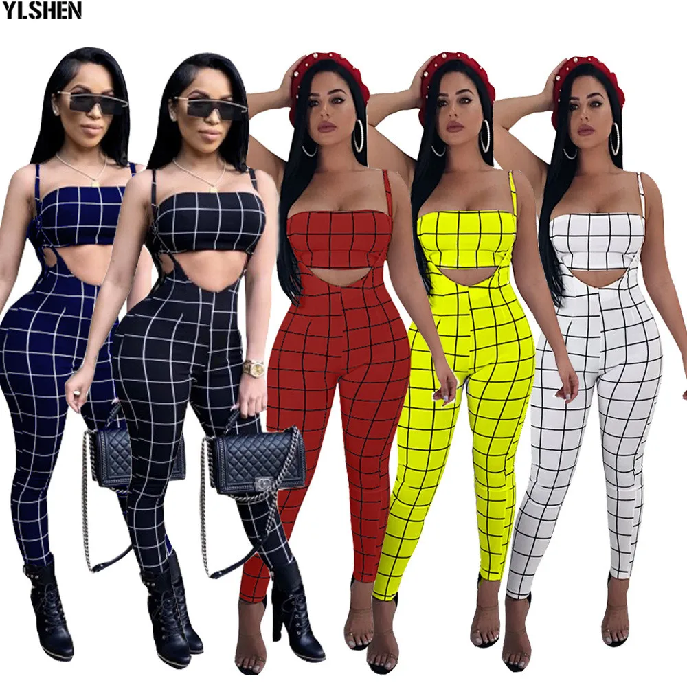 Plus Size 2 Two Piece Set Bodycon Jumpsuit for Women Sexy Matching Sets Bodysuit Tops + Pants Suit Woman Outfits Two Way to Wear 01