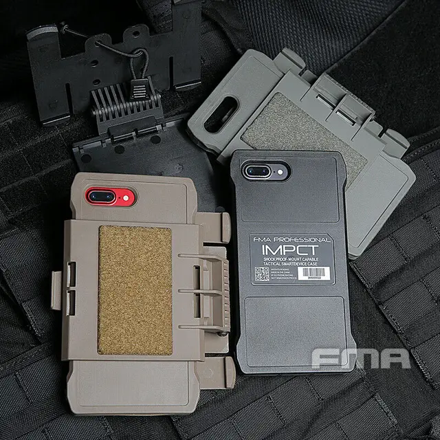 FMA Tactical Phone Case Pouch - MOLLE Compatible For IPhone 7 Plus / 8 Plus (Digital Camo)