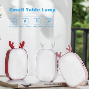 

Deer LED Night Light Animal Cartoon Dimmable Lamp USB Rechargeable For Children Kids Baby Gift Home Bedside Bedroom Living Room