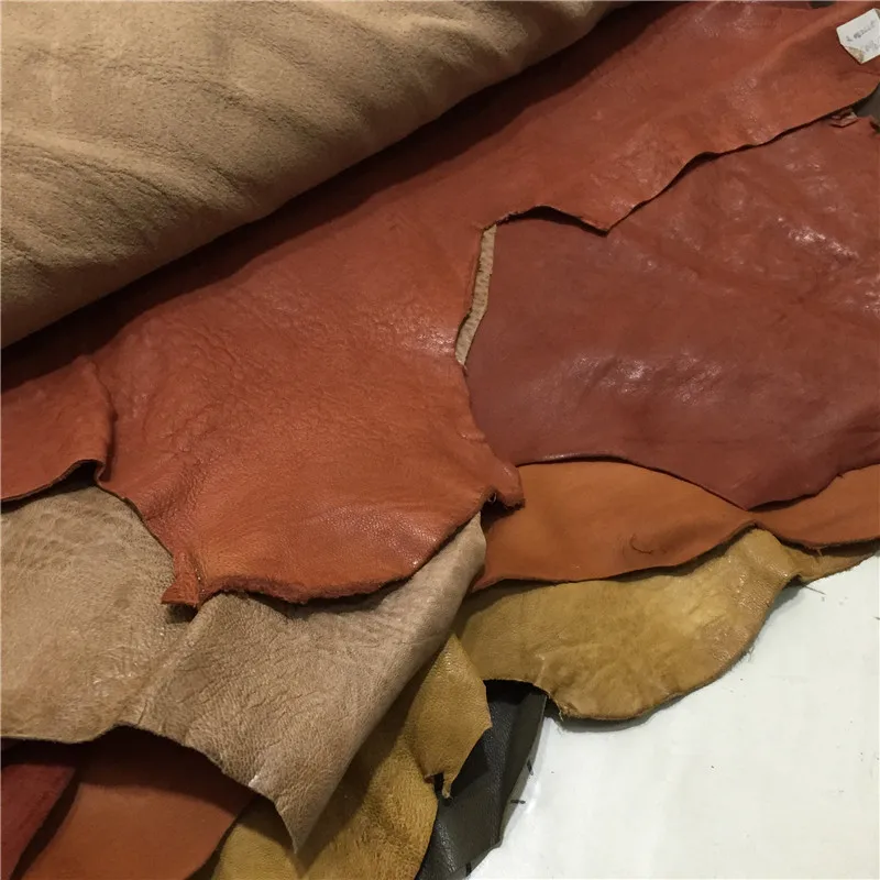 Leather fabric leather material handmade leather Real sheep skin DIY whole piece