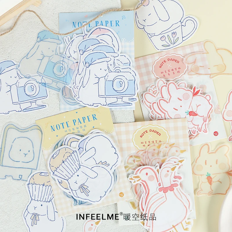 

1 set/lot Memo Pads Sticky Notes Duck and duck walk diary Scrapbooking Stickers Office School stationery Notepad