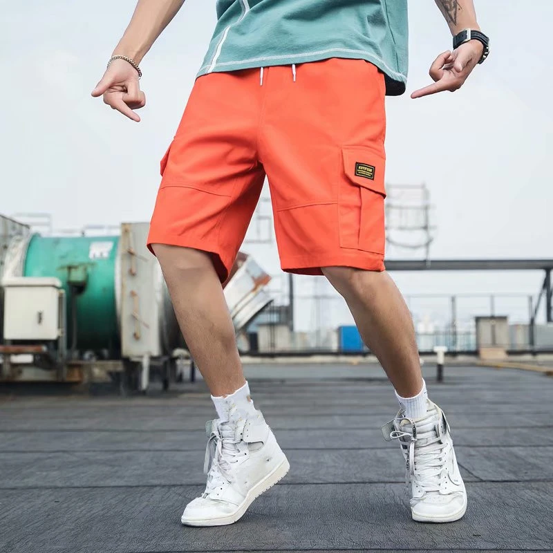 Nuevo verano 2020! Pantalones cortos Cargo para hombre, pantalones cortos holgados a la moda de color sólido, pantalones cortos deportivos correr, pantalones cortos para hombre|Pantalones cortos| - AliExpress
