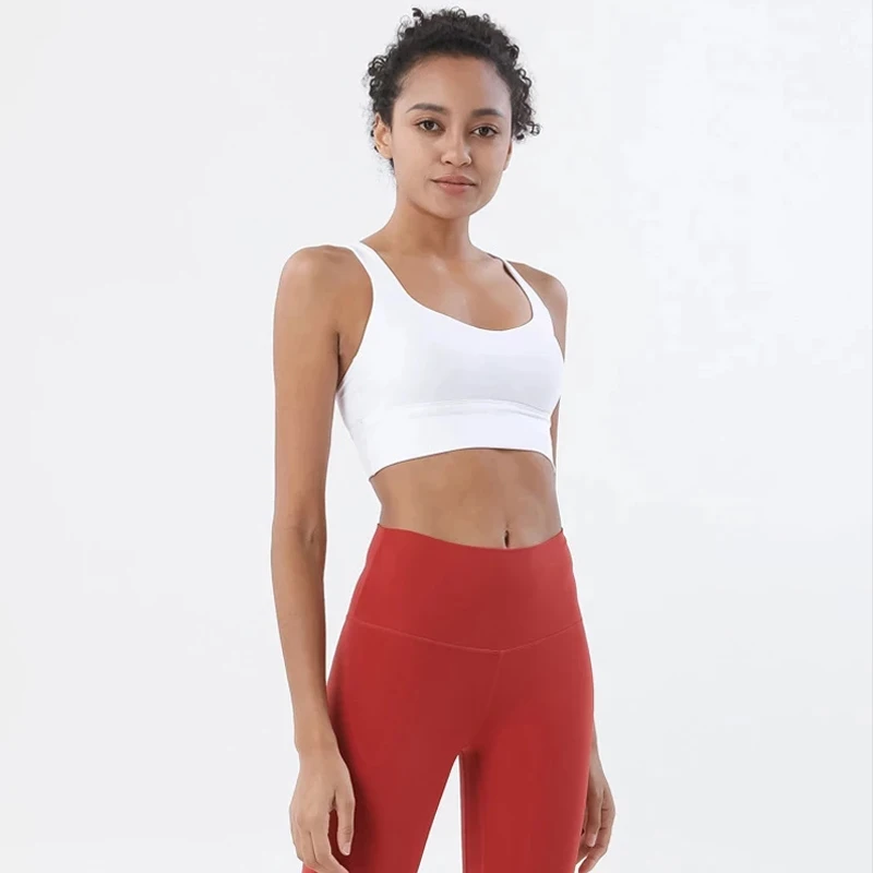 TRY TO BN Yoga Set Women Workout Sportswear Neck Sleeveless Crop Top High Waist Elastic Leggings Gym Fitness Women's Tracksuit