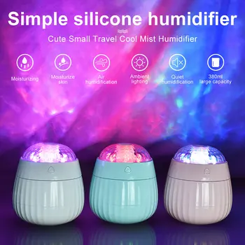 

380ML Large Capacity USB Aroma Essential Oil Diffuser Scented Crystal Dream Projection Light Air Ultrasonic Humidifier for Home