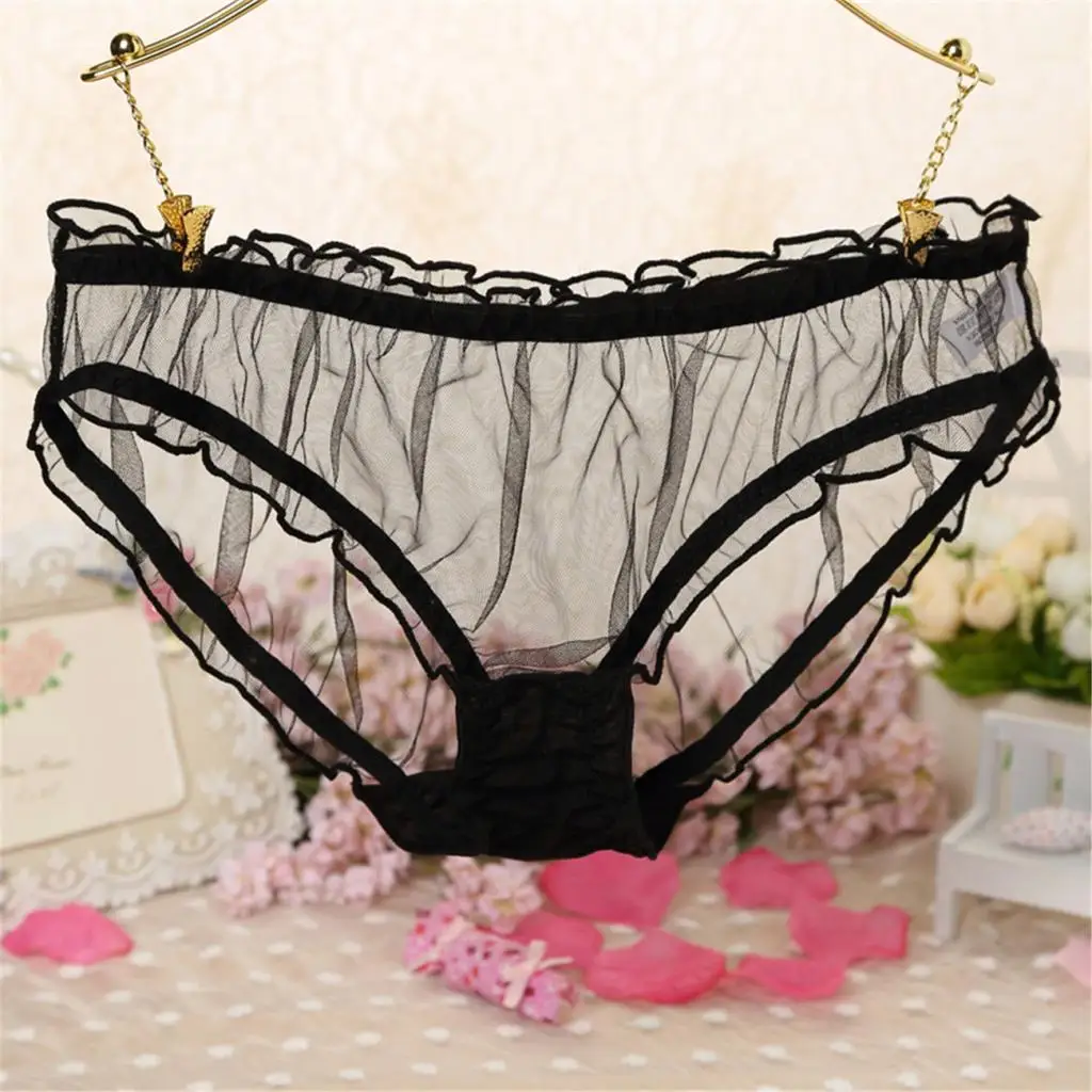 Sexy Lingerie Underwear Women Lace Briefs  Sexy Panties Thongs Ultra-thin Mesh Transparent Bragas Mujer Woman Panty Underwear