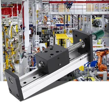 

linear bearing Aluminum Alloy Linear Guide Rail Slide Ball Screw Motion Table 100mm Effective Stroke linear rails and bearings