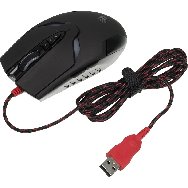 Мышь A4 Bloody V4M черный оптическая(3200dpi) USB игровая(8but