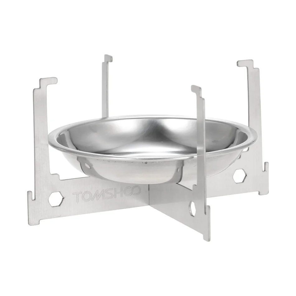 tray TOMSHOO мини-печь для спирта, поднос для Спиртовка, портативная мини-Ультралегкая напольная печь для кемпинга, печь с крестообразной подставкой - Цвет: tray
