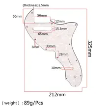 Электрогитара царапина пластина Меч форма Thinline накладка доска гитары часть