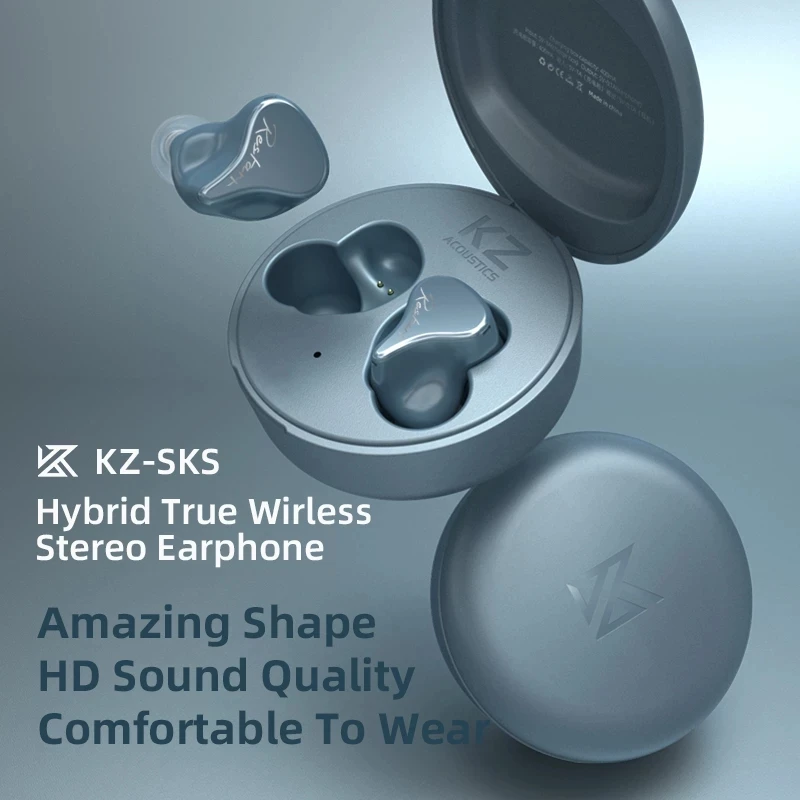 KZ SKS TWS True Wireless Bluetooth 5.2 Earphones 1DD+1BA Hybrid Game Earbud  Touch Control Sport Headset KZ Z3 S2 S1 SA08 E10 Z1