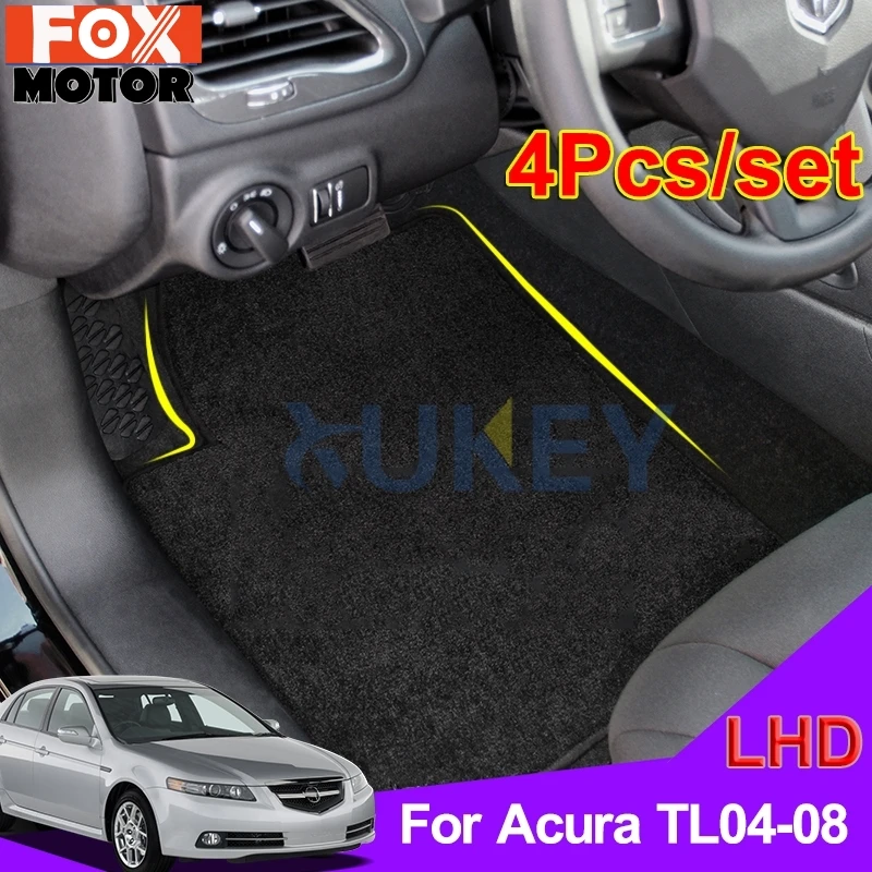 Для Acura TL UA6 UA7 LHD 2004 2005 2006 2007 2008 пользовательские автомобильный коврик коврики коврик авто интерьер из нейлона защитную пленку, 4 предмета в комплекте