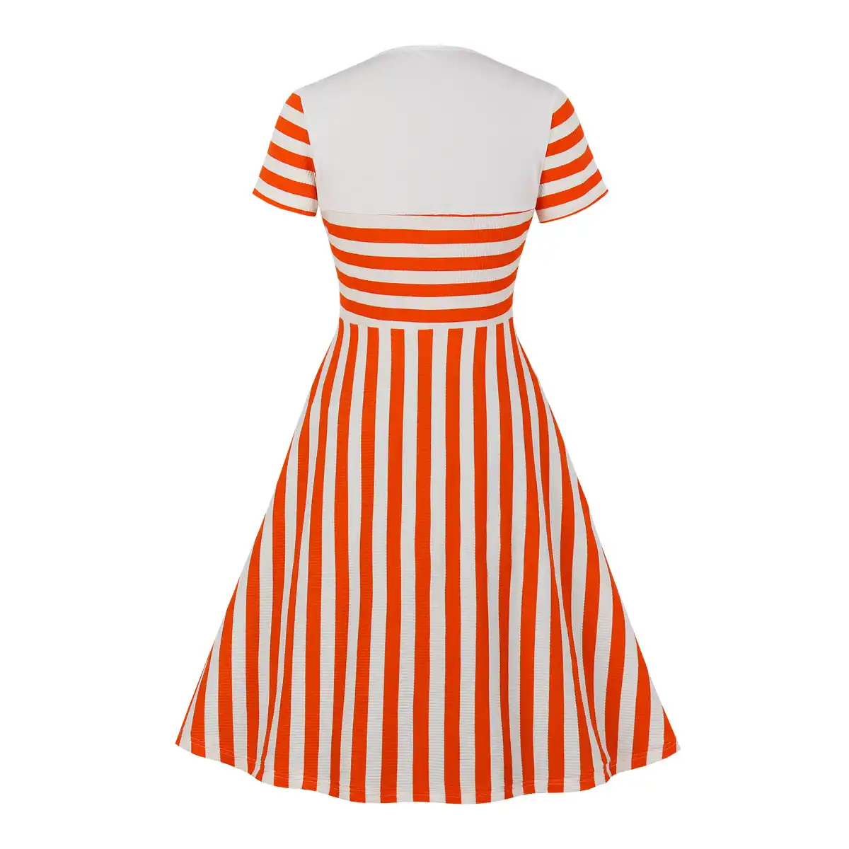 orange rockabilly dress