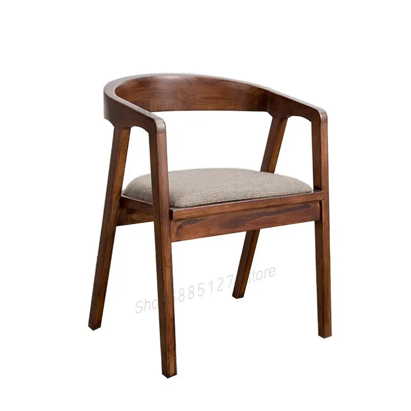 Customized Modern Minimalist Dining Chair Nordic Solid Wood Restaurant Backrest Home Computer Desk Office Chai |