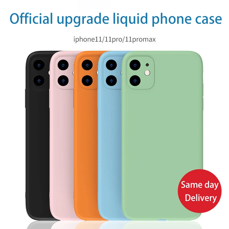 Kebiss Original Liquid Silicone Luxury Case for iPhone 11 Cases 12 Pro Max Mini 7 8 6 6S Plus XR X XS MAX 5 5S SE Phone Cases