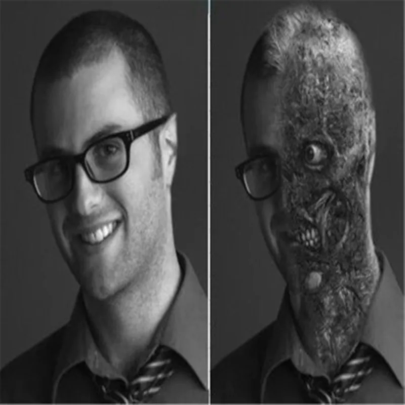 

48*36cm Changing Face Ghost Mask Frame 3D Ghost Photo Frame Horror Pictures Halloween Party Decoration Props Haunted House Bar