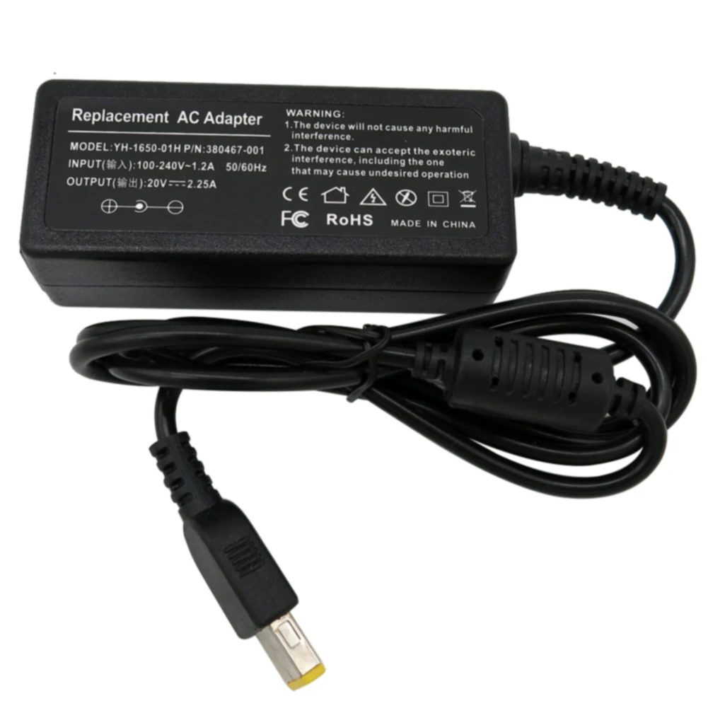 

20V 2.25A 45W Universal Power Supply Interface Charger Connector Computer For Laptop Adapter Stable Square Mouth Accessories