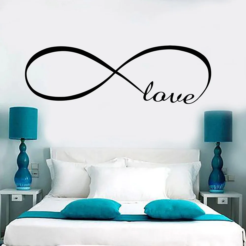 ЛЮБОВЬ Бесконечность виниловая наклейка на стену для женщин девушка комната