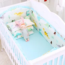 Бортики в кроватку Детские набор постельных принадлежностей детские мягкие бортики для кровати Nursy Cot плоский лист гол