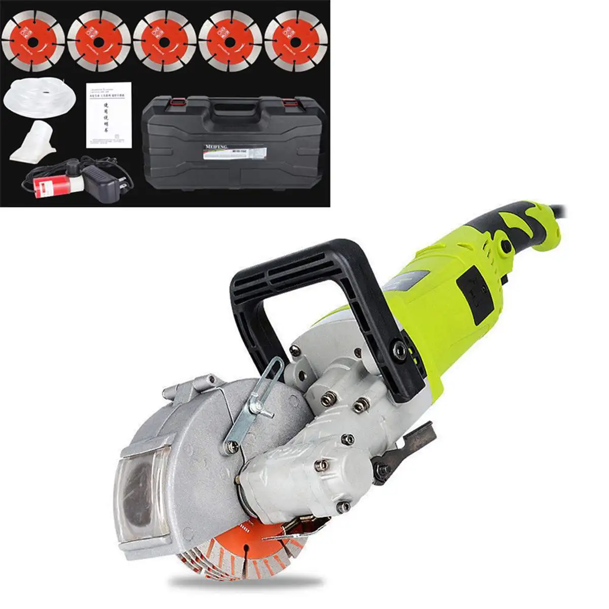 

Free Shipping 220V Electric Wall Chaser Groove Cutting Machine Wall slotting machine Steel Concrete cutting machine 4.0KW + 4.8K