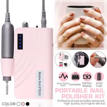 

PANSLY Rechargeable Nail Drill Machine 24W 30000RPM Manicure Machine Electric Nail File Nail Art Tools Set for Nail Drill Bits