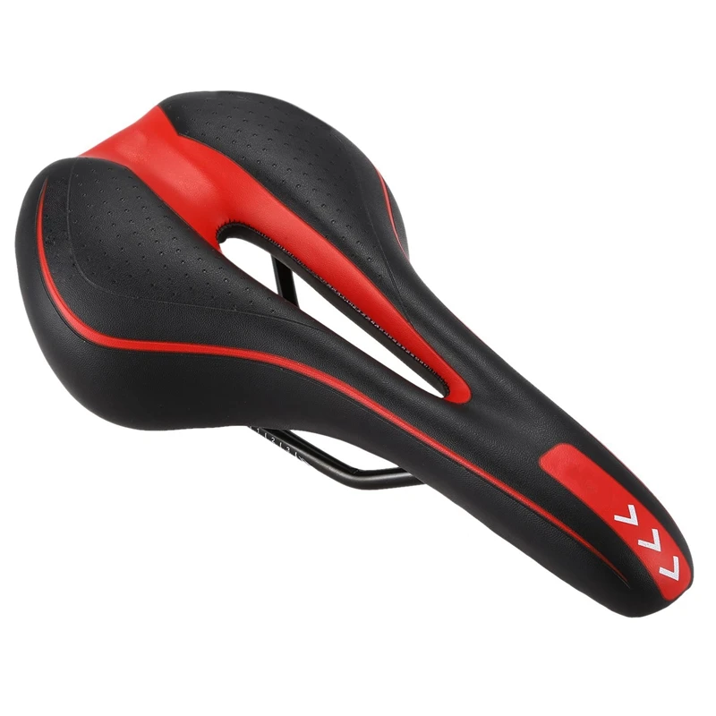 LIETU 2 Pcs Road Mountain MTB Gel Comfort Saddle Bike Bicycle Cycling Seat Cushion Pad, Blue& Red