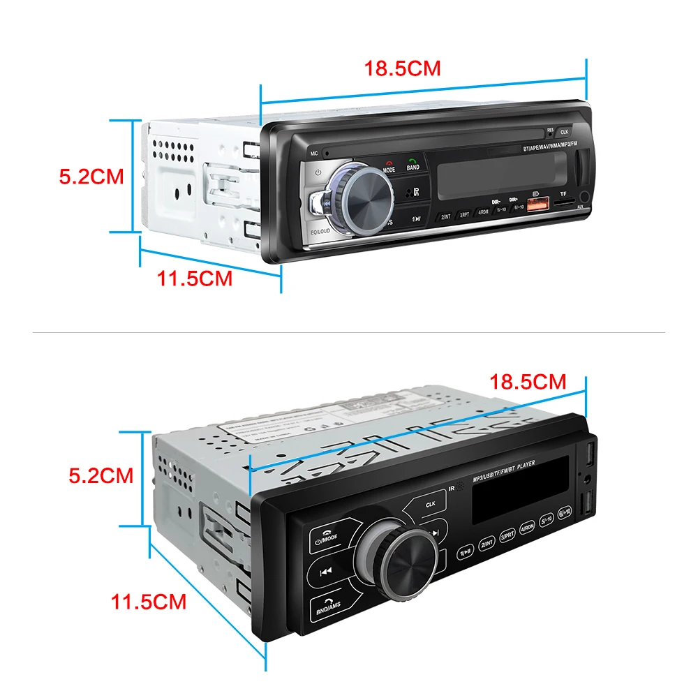 Car Multimedia Player Car Radio Car Radio Player Car Music Player Mp3 Music Player 1 din Car Radio Embedded Stereo Player Bluetooth EQ FM AUX TF 2 USB Multi-Function 1DIN car MP3