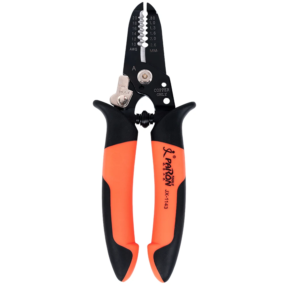 

PARON JX-1143-A Portable Wire Stripper Decrustation Pliers Cable Stripping Cutter Hand Tool with Carbon Steel for Electrical