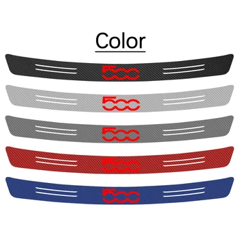 

1PCS Car Trunk Rear Bumper 3D Carbon Fiber Sticker For fiat 500 punto abarth 500 stilo ducato palio Car Styling Accessories