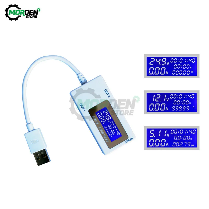 KWS-1705 зарядное устройство Dual USB тока Напряжение тестер Амперметр зарядки монитора