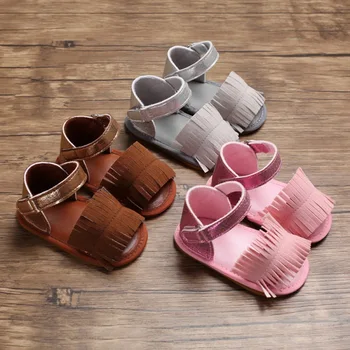 

Fashion Baby Girl Sandals PU Shoes Newborn Tassel Sandal Shoes Summer Baby Shoes for Girls