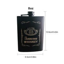 8oz Portable Wine bottle Stainless Steel Hip Flask Flagon Whiskey Wine Pot Leather Cover Bottle of Alcohol Whiskey Rum and Vodka