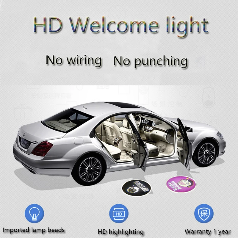2 шт. беспроводной светодиодный Автомобильный Дверной лазерный проектор с логотипом Ghost Shadow светильник для BMW Audi Opel Renault Lada KIA Ford Toyota Honda