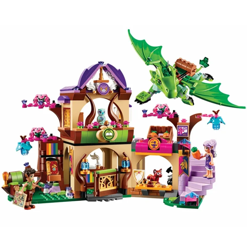 

New Elves Fairy Secret Place Fit Elves Fairy Friends Figures Model Building Blocks Bricks Compatible Legoinglys 41176 Toys Gift