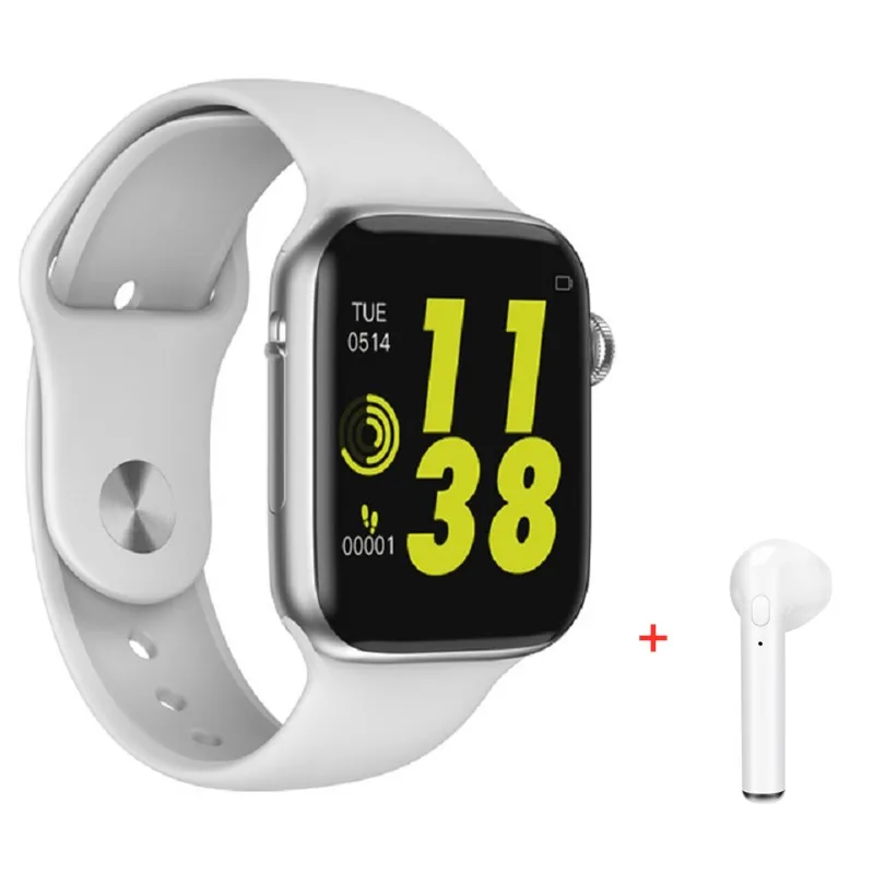 white and headphone Отправлено Epacket IWO 10 W34 Bluetooth Вызов Смарт-часы ЭКГ монитор сердечного ритма Смарт-часы для мужчин и женщин для Android Apple PK IWO 8 - Color: white and headphone