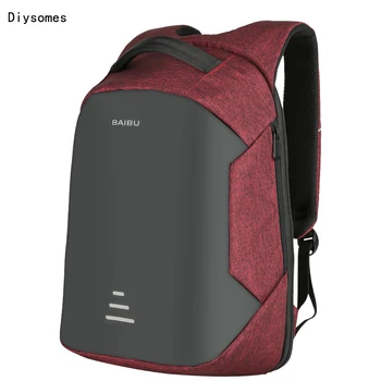 

Diysomes Multi-Function USB Charging Backpacks Oxford Cloth Anti-Theft Computer Package Trend Anti-Lost Shoulder Bag Travel