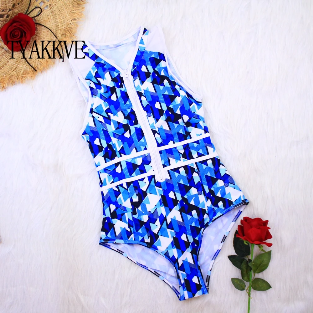 2020 New Rashguard Swimsuit One Piece Print Surf Swimwear Women Bodysuit Beach Bikini Zip Push Up Swim Suits Sport Monokini XXL