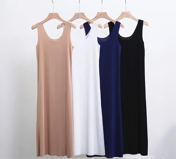 5XL Plus Size Nightgowns Women Sexy Sleep Ice Silk Nightdress Slim Seamless Vest Dress Female Nightshirt Bottoming Tank Top Slip