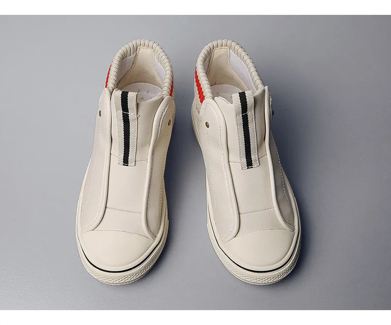 Модные ботинки из натуральной кожи для мальчиков и девочек; прогулочная обувь без застежки; цвет черный, белый; Детские ботильоны; детская повседневная обувь для детей
