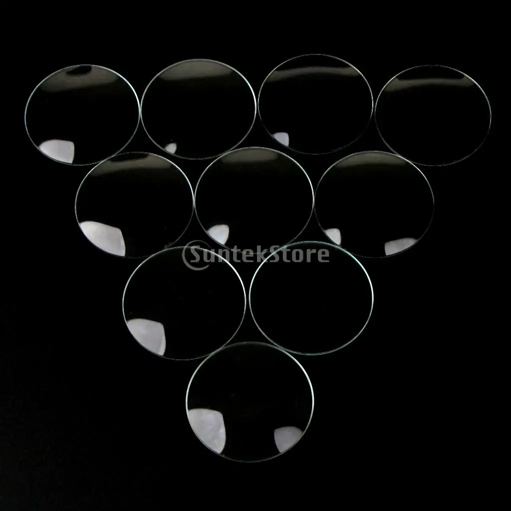 10 Pieces Wholesale Clear Domed Arched Mineral Glass Watch Lens Replacement Part Tools