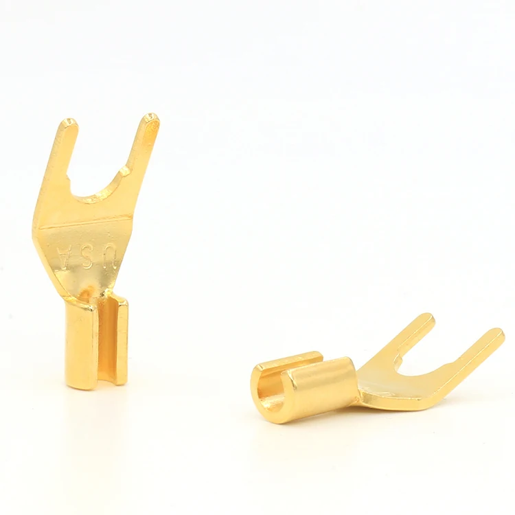 12 шт. медный высококачественный Акустический кабель банан Y наконечник вилка Conenctor