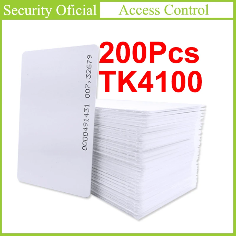 Tarjeta de inducción de Chip TK4100, tarjeta de acceso de Control de acceso de 200 Khz, etiqueta para llave RFID blanca de PVC, radiofrecuencia, 125 Uds.