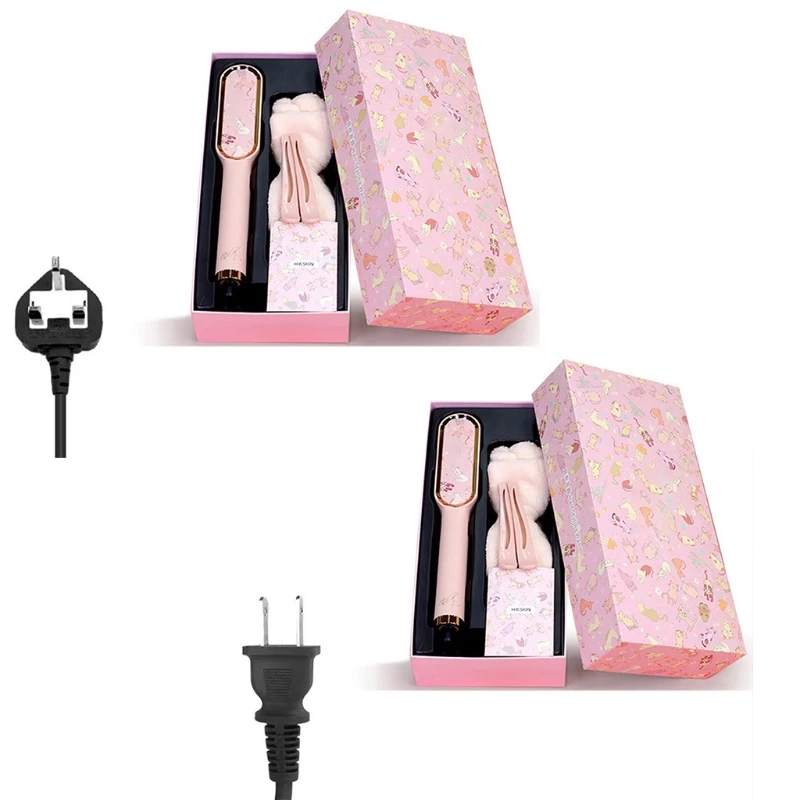 F92F Professional Ceramic Hair Straightening Comb Hot Air For Curler Straightener Negative Ionic Styler Tool | Красота и здоровье