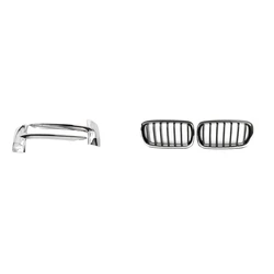 LUDA 2X Front Bumper Grille Grill For-BMW X5 F15 2014-2017 & 2X Black For-BMW X5 X6 F15 F16 F85 F86 M Sport 2013-2017